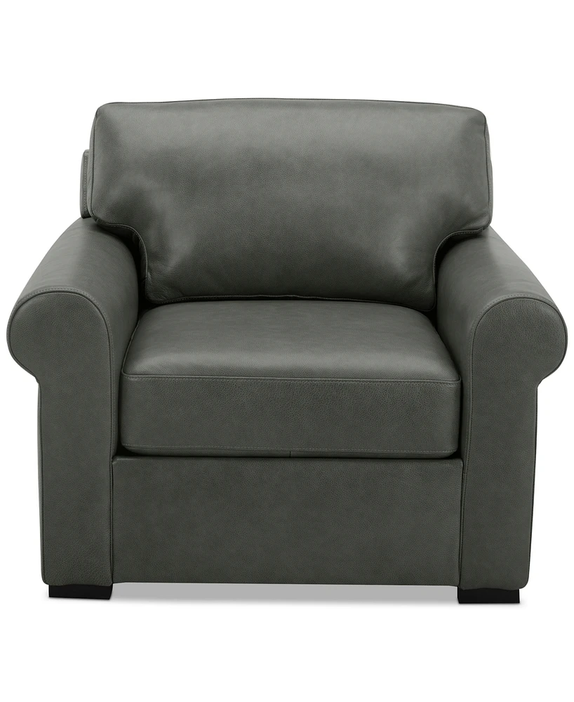 Radley Roll Arm 38" Leather Chair, Exclusively at Macy's