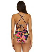 Trina Turk Women's Poolside Tie-Back One-Piece Swimsuit