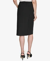 Halston Women's Button-Front Pencil Skirt