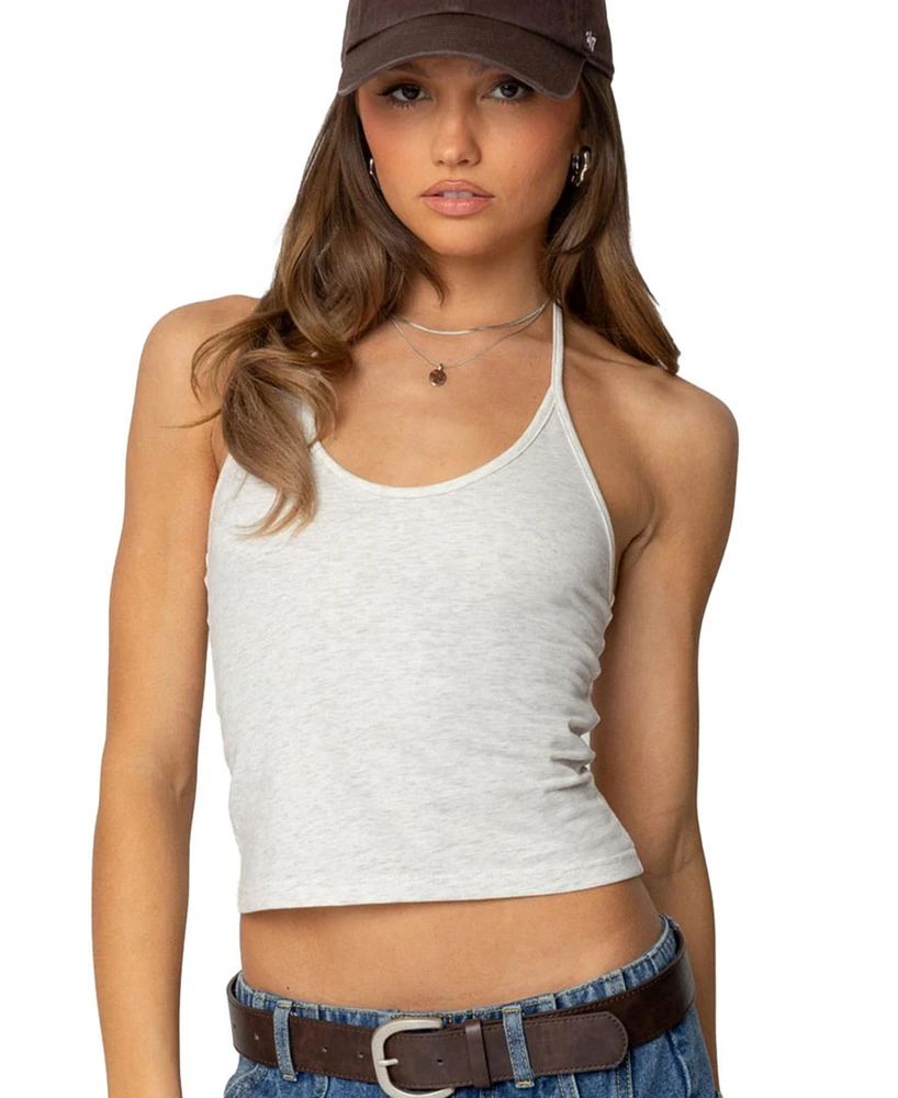 Edikted Womens Maybell Halter Top