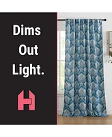 Hlc.me Messina Paisley Damask Patterned Window Back Tab Rod Pocket Curtains Bedroom