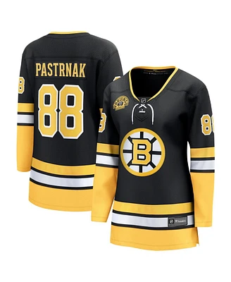 Women's Fanatics David Pastrnak Black Boston Bruins 100th Anniversary Premier Breakaway Player Jersey