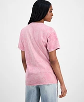 Pretty Rebellious Juniors' Rose Graphic Boyfriend T-Shirt