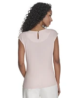 Calvin Klein Women's Placed Print Cap Sleeve Top