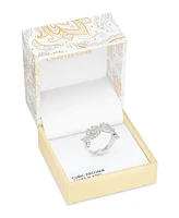 Charter Club Silver-Tone Cubic Zirconia Flower Ring, Exclusively at Macy's