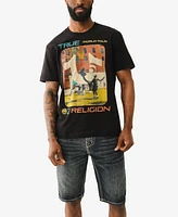 True Religion Men's Shorts Sleeve Court T-Shirt