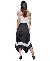 Karl Lagerfeld Paris Women's Pleated Midi Skirt