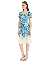 Maggy London Women's Floral-Print Fit & Flare Dress