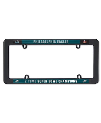 Wincraft Philadelphia Eagles Two-Time Super Bowl Champions Thin Rim Plastic License Plate Frame