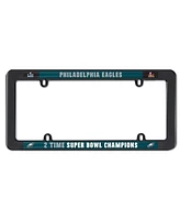 Wincraft Philadelphia Eagles Two-Time Super Bowl Champions Thin Rim Plastic License Plate Frame