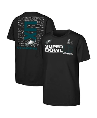 Fanatics Big Boys and Girls Black Philadelphia Eagles Super Bowl Lix Champions Roster T-Shirt