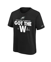 Nike Big Boys and Girls Black Philadelphia Eagles Super Bowl Lix Champions Parade T-Shirt