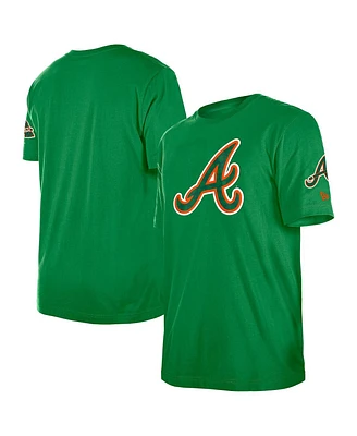 New Era Men's Kelly Green Atlanta Braves St. Patrick's Day Shamrock Fill T-Shirt