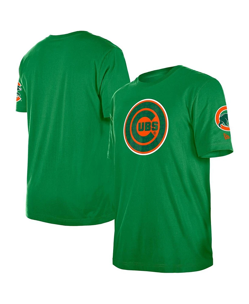 New Era Men's Kelly Green Chicago Cubs St. Patrick's Day Shamrock Fill T-Shirt