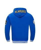 Pro Standard Men's Blue Milwaukee Bucks 2024/25 City Edition Chenille Applique Pullover Hoodie