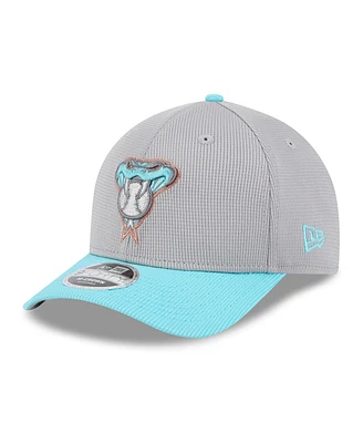 New Era Men's Gray/Teal Arizona Diamondbacks 2025 Batting Practice 9FORTY M-Crown Adjustable Hat