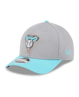 New Era Men's Gray/Teal Arizona Diamondbacks 2025 Batting Practice 9FORTY M-Crown Adjustable Hat