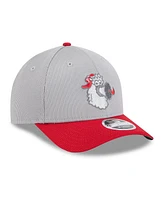 New Era Men's Gray/Red Philadelphia Phillies 2025 Batting Practice 9FORTY M-Crown Adjustable Hat