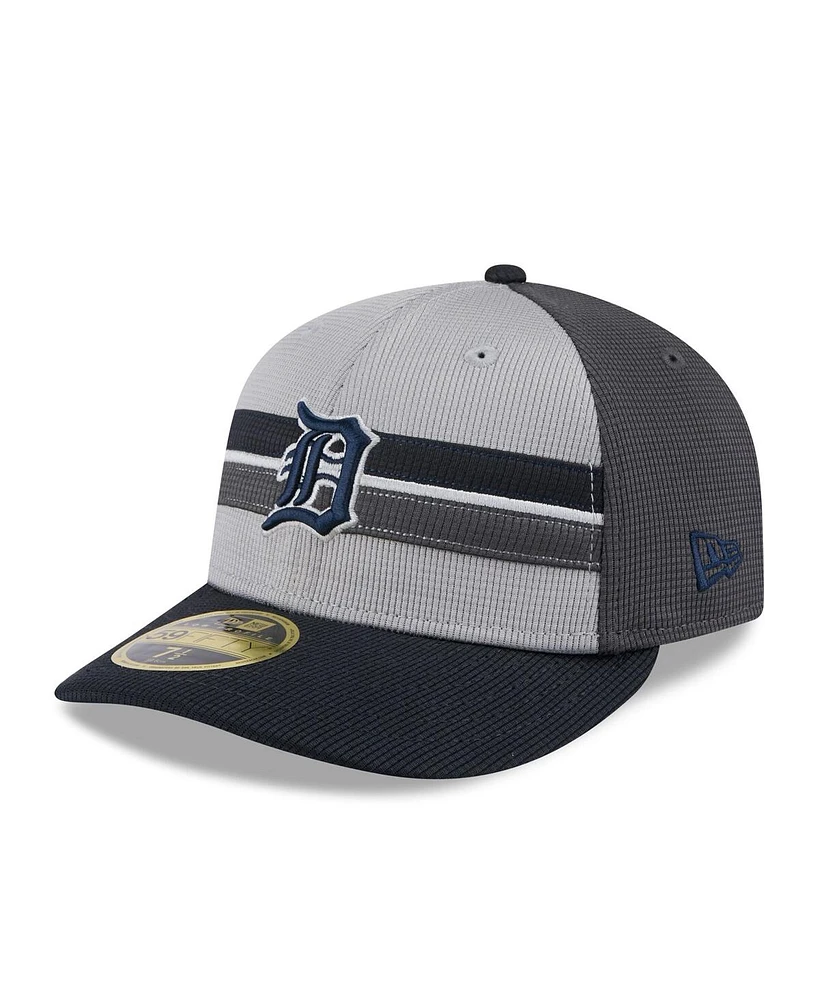 New Era Men's Gray/Navy Detroit Tigers 2025 Batting Practice Low Profile 59FIFTY Fitted Hat