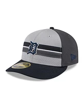 New Era Men's Gray/Navy Detroit Tigers 2025 Batting Practice Low Profile 59FIFTY Fitted Hat