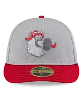 New Era Men's Gray/Red Philadelphia Phillies 2025 Batting Practice Low Profile 59FIFTY Fitted Hat