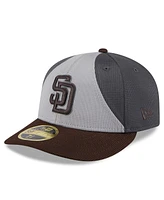 New Era Men's Gray/Brown San Diego Padres 2025 Batting Practice Low Profile 59FIFTY Fitted Hat