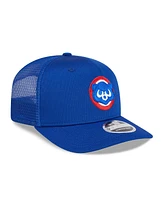 New Era Men's Royal Chicago Cubs 2025 Batting Practice 9SEVENTY Stretch-Snap Trucker Hat