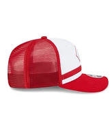 New Era Men's White/Red Cincinnati Reds 2025 Batting Practice 9SEVENTY Stretch-Snap Trucker Hat