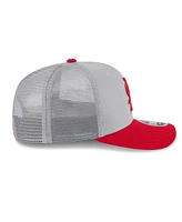 New Era Men's Gray/Red St. Louis Cardinals 2025 Batting Practice 9SEVENTY Stretch-Snap Trucker Hat