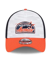 New Era Men's Navy/Orange Houston Astros 2025 Mlb Clubhouse 39THIRTY Flex Hat