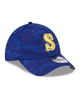 New Era Men's Royal Seattle Mariners 2025 Mlb Clubhouse 39THIRTY Flex Hat