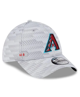 New Era Men's Gray Arizona Diamondbacks 2025 Mlb Clubhouse 39THIRTY Flex Hat