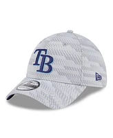 New Era Men's Gray Tampa Bay Rays 2025 Mlb Clubhouse 39THIRTY Flex Hat