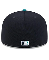 New Era Men's Navy/Aqua Seattle Mariners 2025 Mlb Clubhouse 59FIFTY Fitted Hat