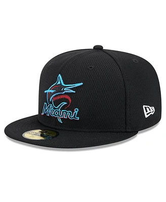 New Era Men's Miami Marlins 2025 Mlb Clubhouse 59FIFTY Fitted Hat