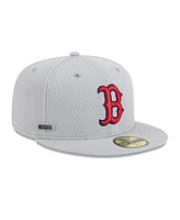 New Era Men's Gray Boston Red Sox 2025 Mlb Clubhouse 59FIFTY Fitted Hat