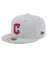 New Era Men's Gray Cleveland Guardians 2025 Mlb Clubhouse 59FIFTY Fitted Hat