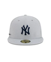 New Era Men's Gray York Yankees 2025 Mlb Clubhouse 59FIFTY Fitted Hat