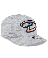 New Era Men's Gray Arizona Diamondbacks 2025 Mlb Clubhouse 9SEVENTY Stretch-Snap Hat