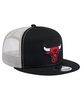 New Era Men's Chicago Bulls Black Victory Grove Split Panel 9FIFTY Snapback Hat