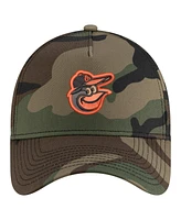 New Era Men's Camo Baltimore Orioles Woodland Team Pop 9FORTY A-Frame Adjustable Hat