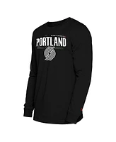 New Era Men's Black Portland Trail Blazers 2024/25 City Edition Long Sleeve T-Shirt