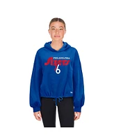 New Era Women's Royal Philadelphia 76ers 2024/25 City Edition Cropped Pullover Hoodie