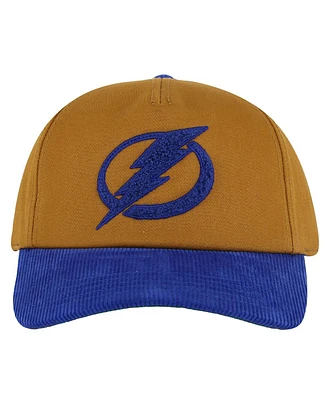 American Needle Men's Tan/Blue Tampa Bay Lightning Burnett Adjustable Hat