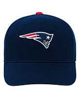 Outerstuff Big Boys and Girls Navy New England Patriots Team Pre-Curved Adjustable Hat