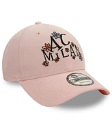New Era Men's Pink Ac Milan Needle Cord Doodle 9FORTY Adjustable Hat