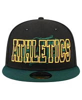 New Era Men's Black Athletics Splatter 9FIFTY Snapback Hat