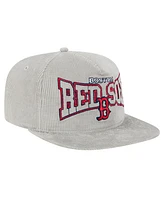 New Era Men's Gray Boston Red Sox Corduroy Golfer Snapback Hat