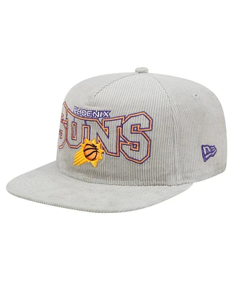 New Era Men's Gray Phoenix Suns Throwback Corduroy Golfer Snapback Hat