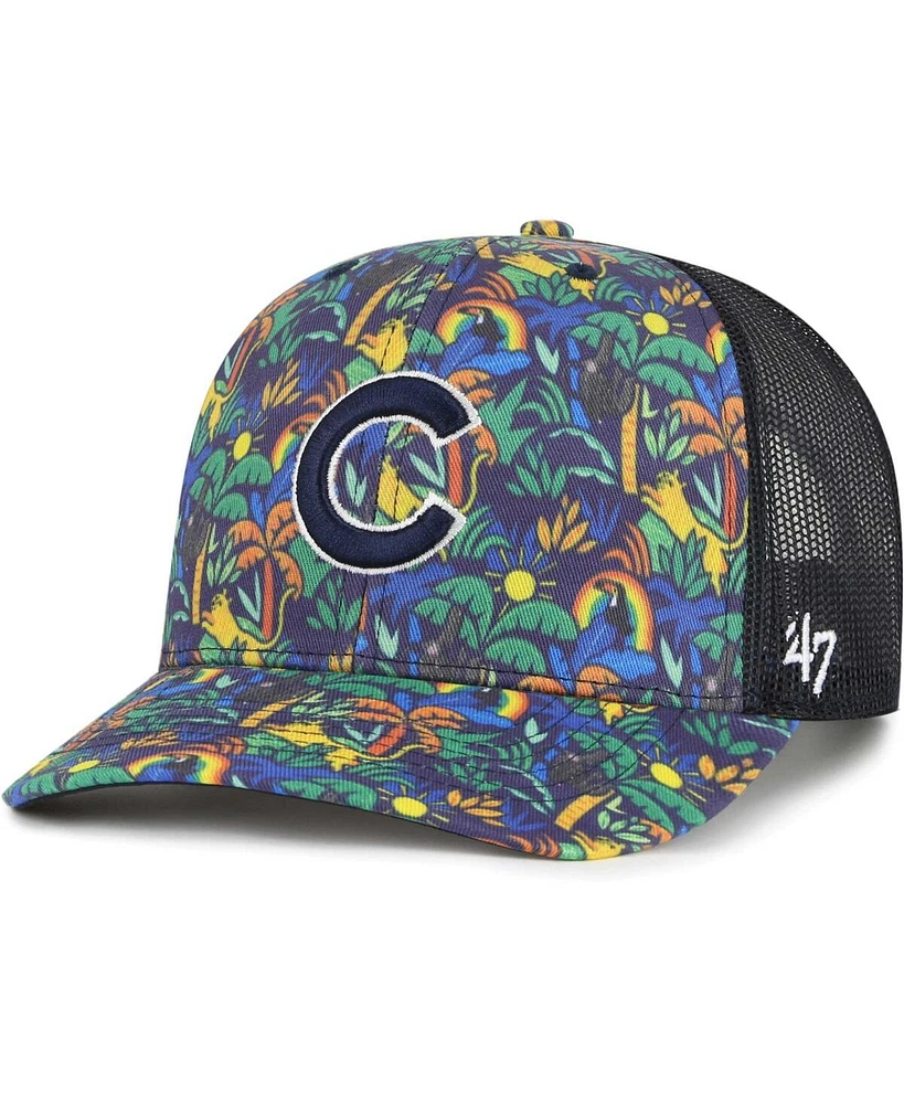 '47 Brand Big Boys and Girls Navy Chicago Cubs Jungle Gym Adjustable Trucker Hat
